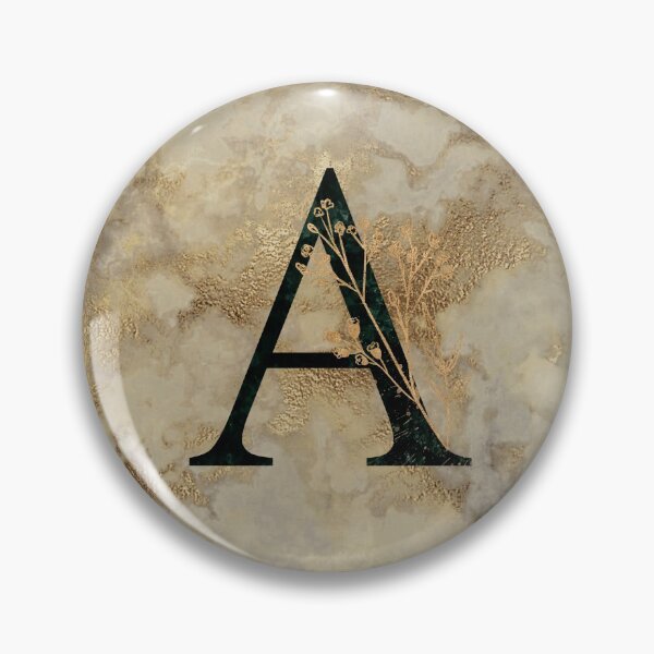 Item preview, Floral Gold Metallic Marble Monogram A designed and sold by MysticMagpie.