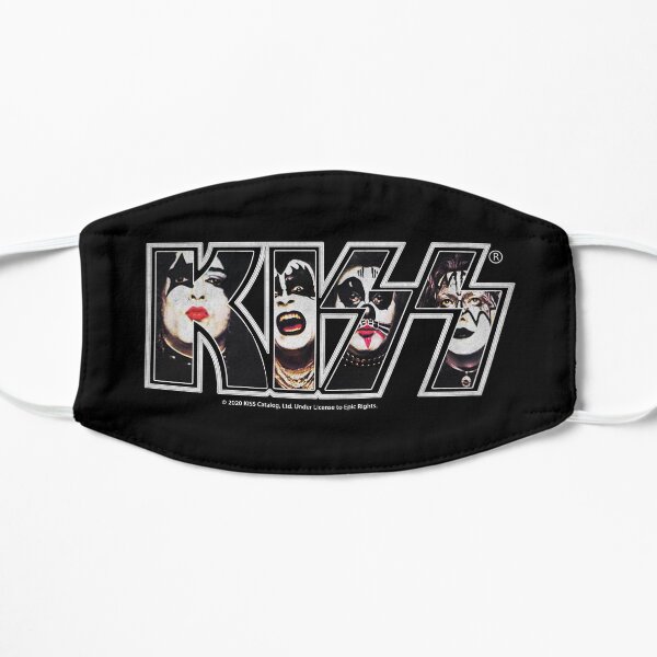 KISS the band logo with members in it Flat Mask