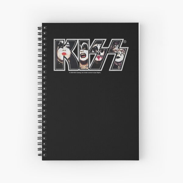 KISS the band logo with members in it Spiral Notebook