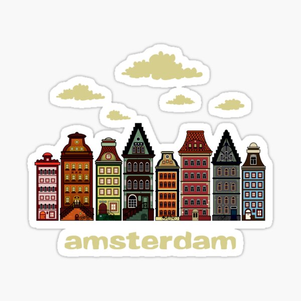 Greetings from Amsterdam Sticker for Sale by cristi9 in 2023