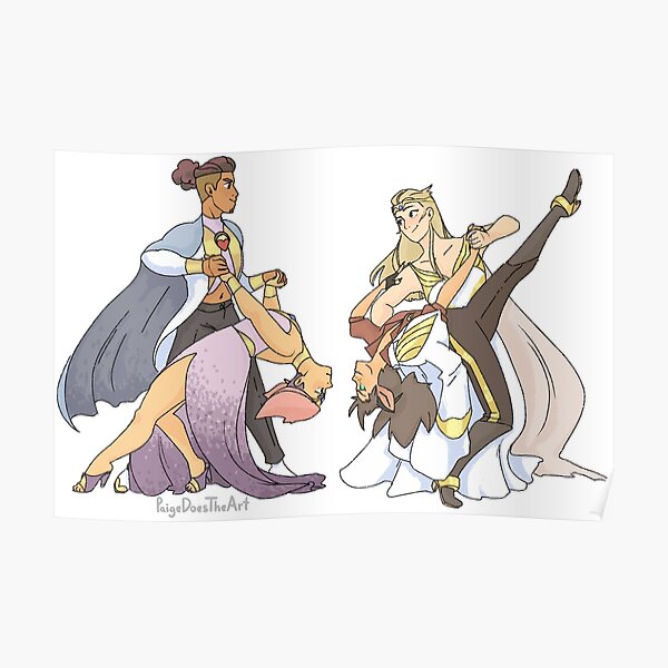 Glimmer, Bow, Adora, Catra Dance Poster