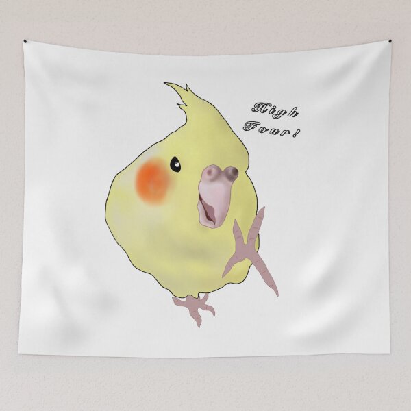 Item preview, Cockatiel Silly High Four designed and sold by legitparrot.