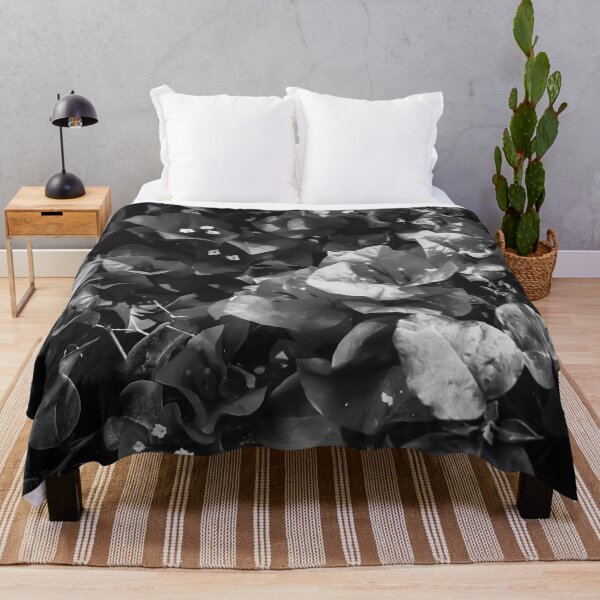 Item preview, closeup blooming bougainvillea flowers in black and white designed and sold by Mrvell.