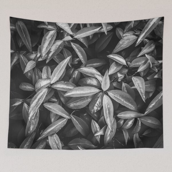 Item preview, leaves texture background in black and white designed and sold by Mrvell.
