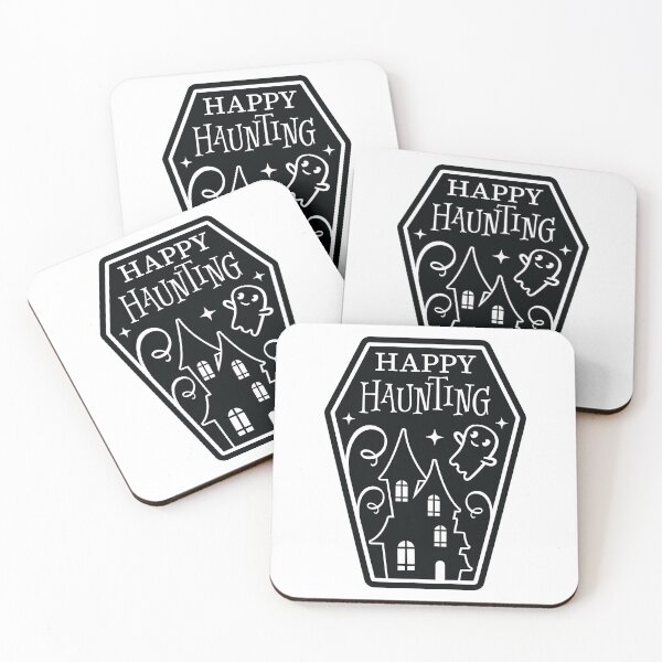 Item preview, Happy Haunting cute ghost halloween graphic designed and sold by CompassandCrate.