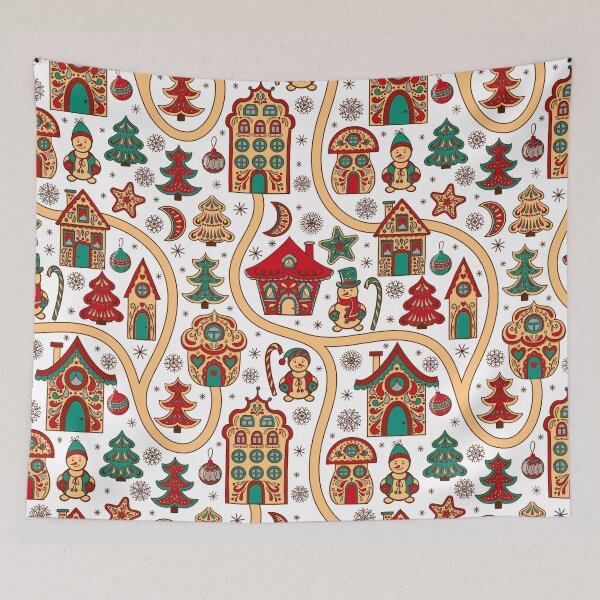 Item preview, Christmas Gingerbread House Village Pattern designed and sold by OrnamentallyYou.