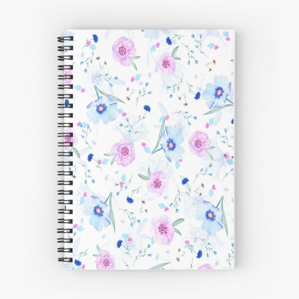 Artikelvorschau, Rosa und babyblaue Blumen entworfen und verkauft von mahmoudoops.