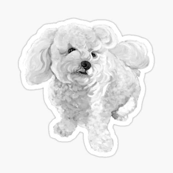 Bichon Frise Crack Sticker Decals Lovely Computer Stickers Dads