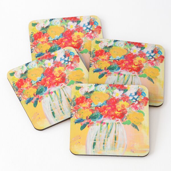 Item preview, abstract floral painting designed and sold by Fiveladiesart.