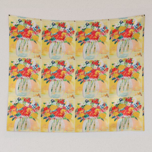 Item preview, abstract floral painting designed and sold by Fiveladiesart.