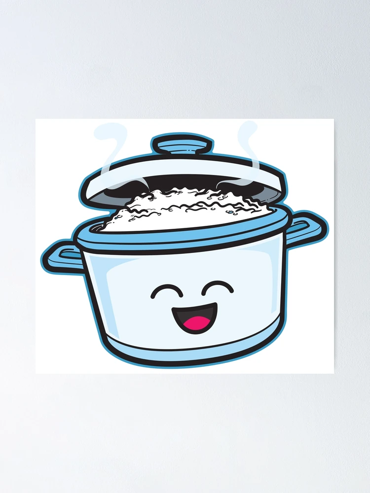 Kawaii Rice Cooker Poster for Sale by SteamedSashimi