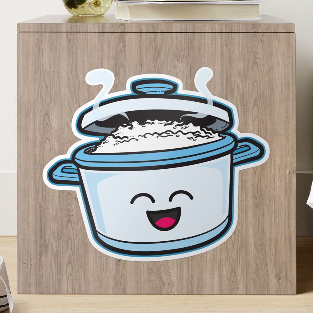 Kawaii Rice Cooker Happy Art Board Print for Sale by akofilipino