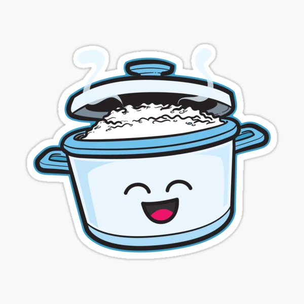 Cute Rice Cooker Stickers Kawaii Rice Cooker Cute Asian Food