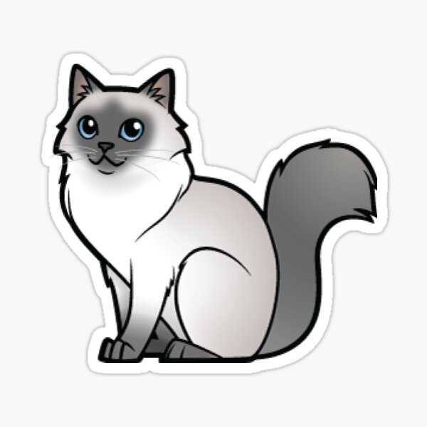 Ragdoll Cat Sticker by katdrawsit for iOS & Android