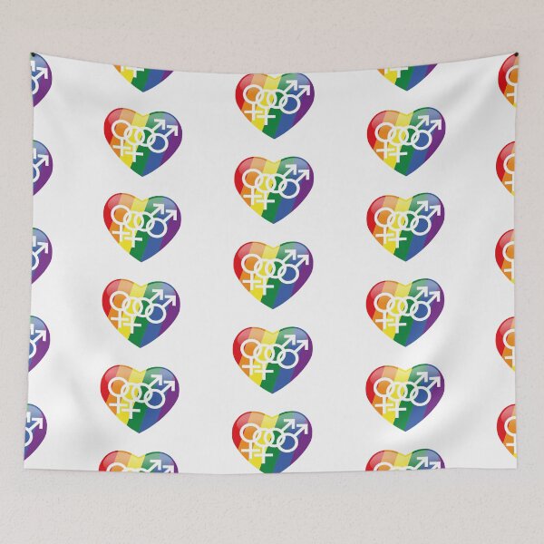 Item preview, LGBTQI Love Heart Rainbow designed and sold by AGGRO.