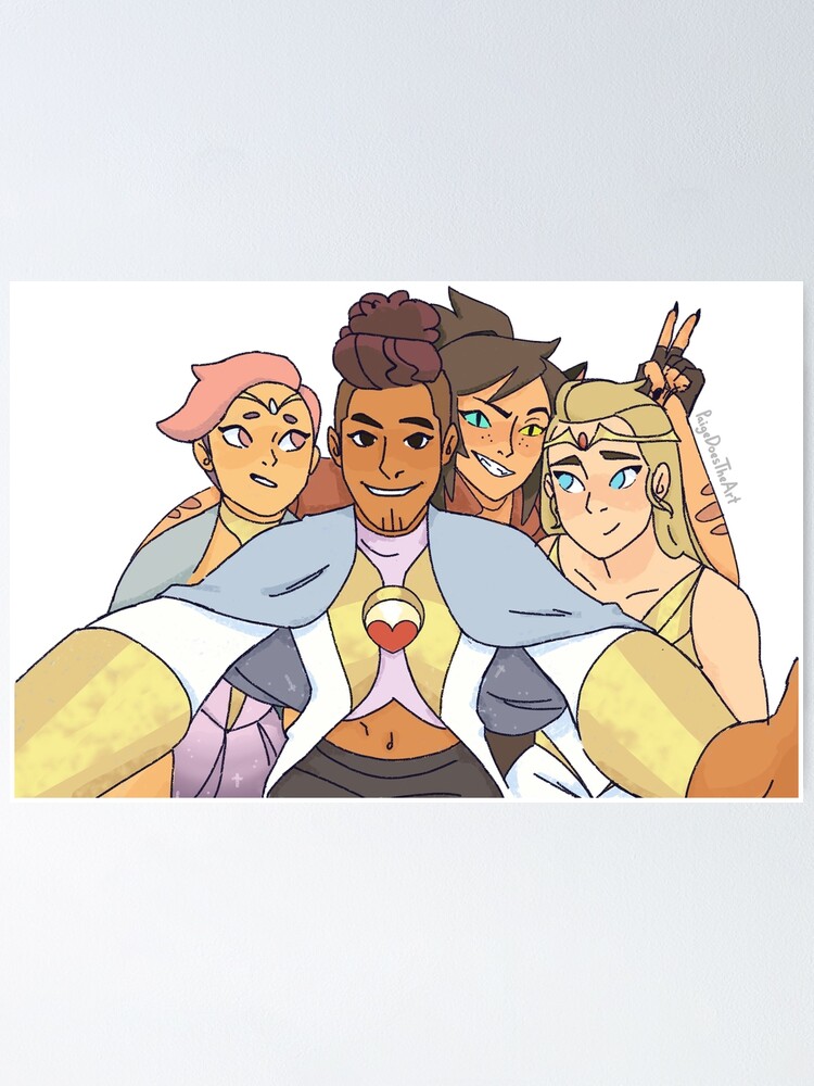 Alternate view of Best Friend Squad Shera Adora, Catra, Glimmer, Bow Poster