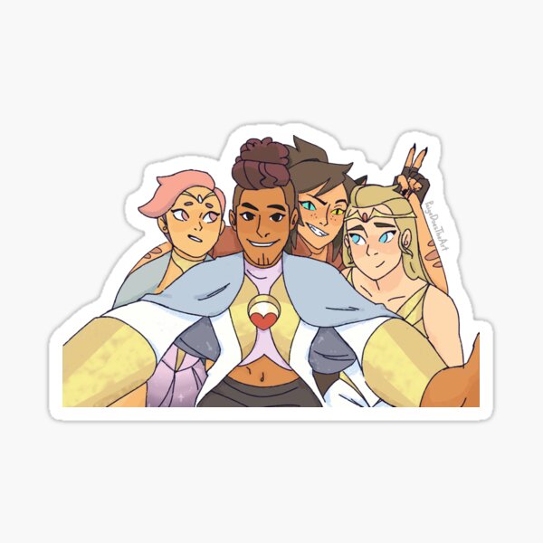 Best Friend Squad Shera Adora, Catra, Glimmer, Bow Sticker