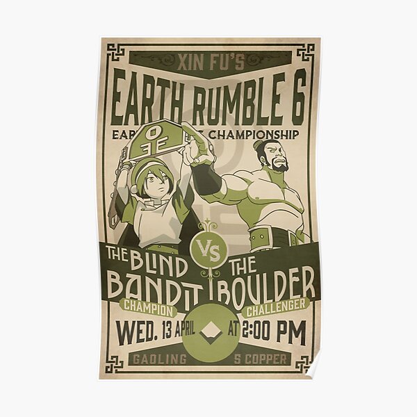 Vintage Earth Rumble 6 Poster