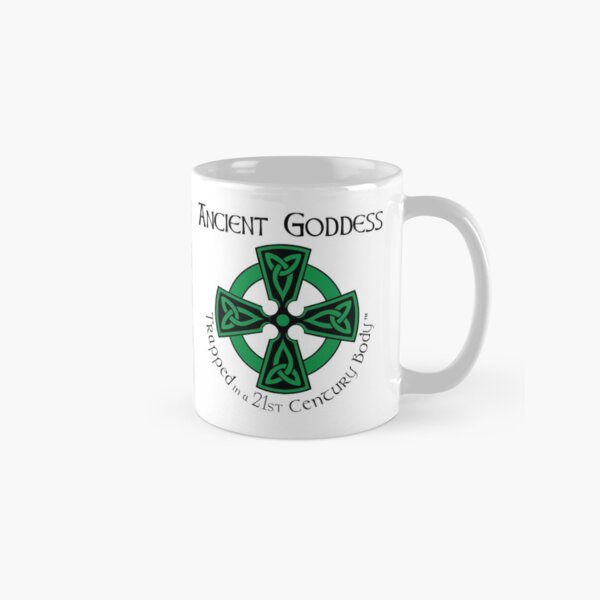 Item preview, Celtic Cross (Green) with Ancient Goddess Slogan designed and sold by Karen O'Maxfield.