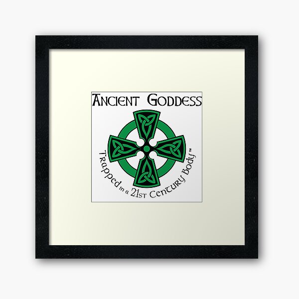 Item preview, Celtic Cross (Green) with Ancient Goddess Slogan designed and sold by Karen O'Maxfield.