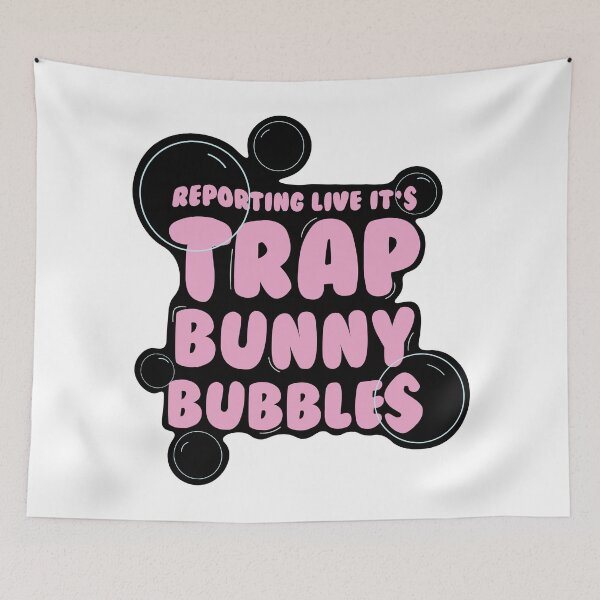Item preview, Reporting Live It's Trap Bunny Bubbles Sticker designed and sold by alanabiggie.