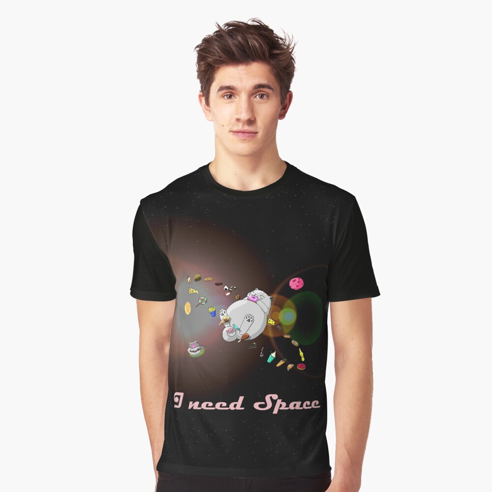 Caturn - I need Space (Zappenduster Version) Grafik T-Shirt