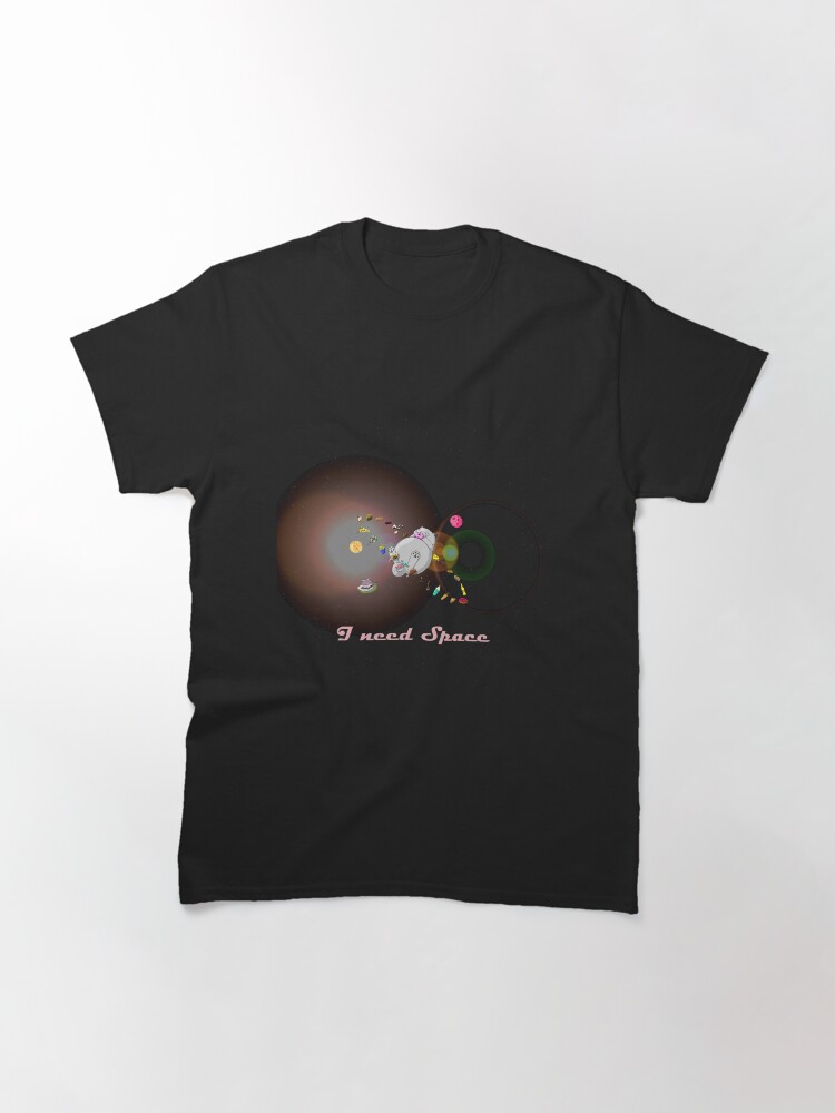 Thumbnail 3 von 7, Classic T-Shirt, Caturn - I need Space (Zappenduster Version) designt und verkauft von Boxcats.