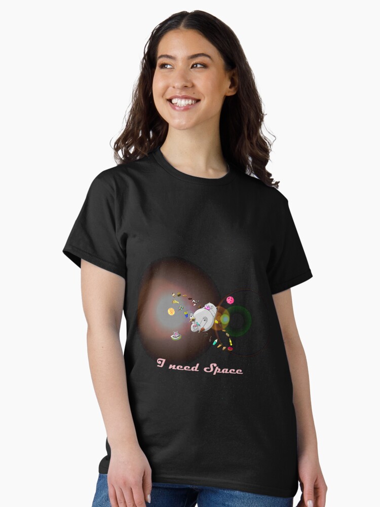 Thumbnail 2 von 7, Classic T-Shirt, Caturn - I need Space (Zappenduster Version) designt und verkauft von Boxcats.