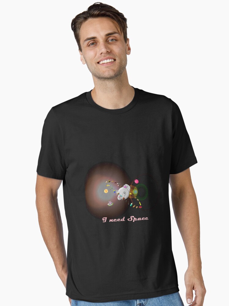 Thumbnail 1 von 7, Essential T-Shirt, Caturn - I need Space (Zappenduster Version) designt und verkauft von Boxcats.