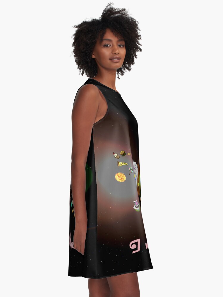 Thumbnail 2 von 4, A-Linien Kleid, Caturn - I need Space (Zappenduster Version) designt und verkauft von Boxcats.