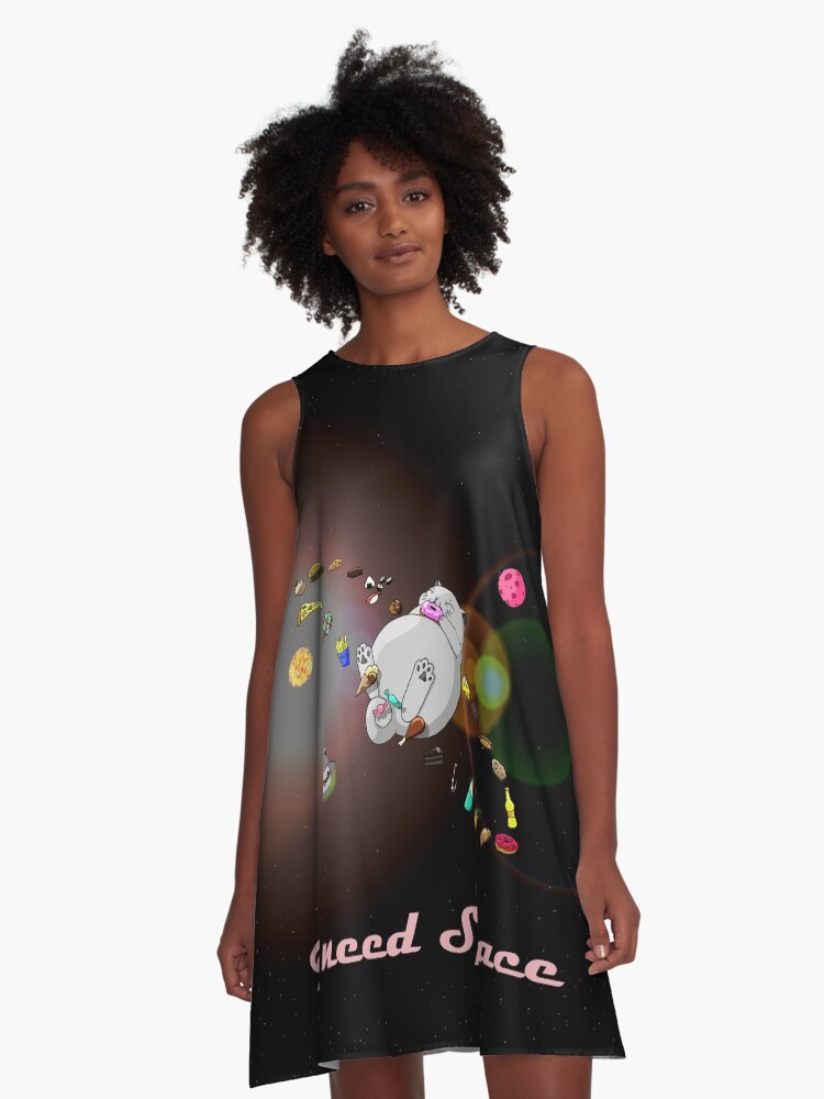 Thumbnail 1 von 4, A-Linien Kleid, Caturn - I need Space (Zappenduster Version) designt und verkauft von Boxcats.