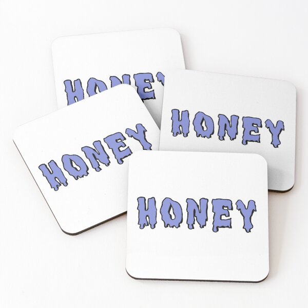 Item preview, Honey Text Non-Shaded Dark Blue designed and sold by Melly-Jellyarts.