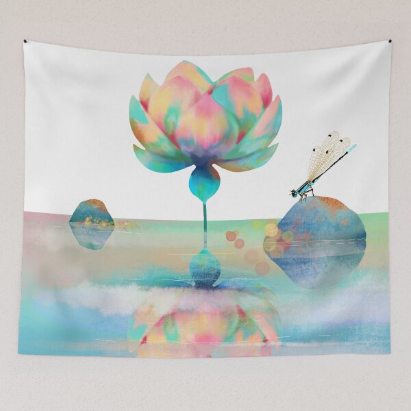 Item preview, Pink Lotus Flower Watergarden designed and sold by Karin Taylor.