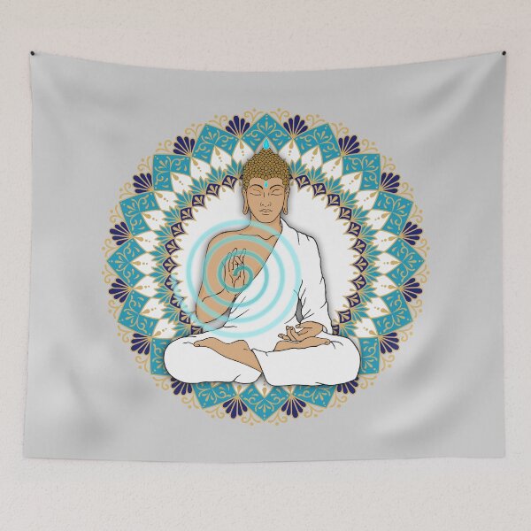 Item preview, Mandala Abhaya Mudra Buddha Energy Spiral designed and sold by MandalaSoul.