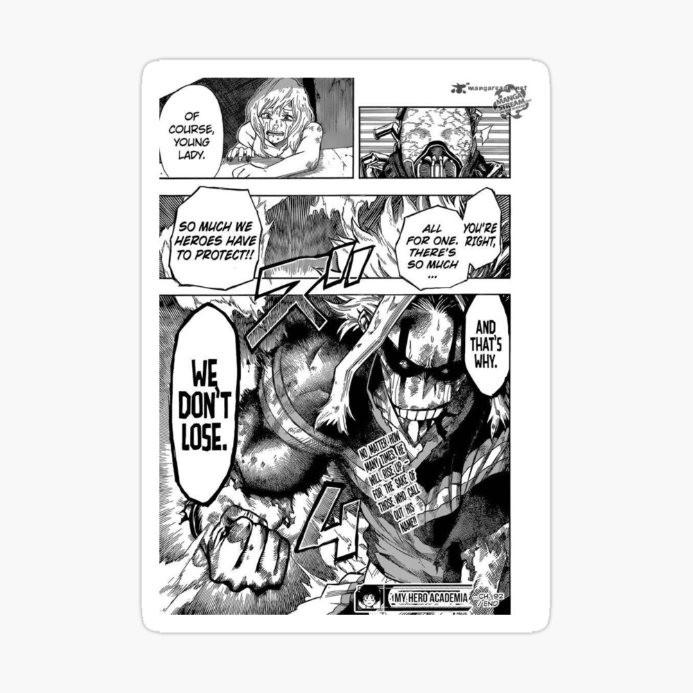 All Might Manga Panel Canvas Print For Sale By Lauravalentinax Redbubble