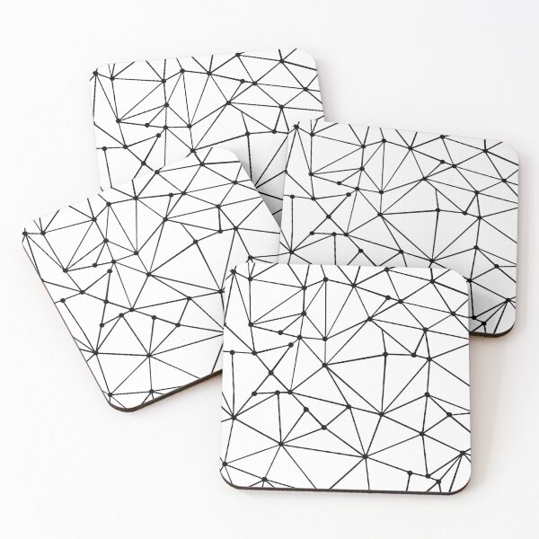 Item preview, Abstract Outline Spots White designed and sold by ProjectM.