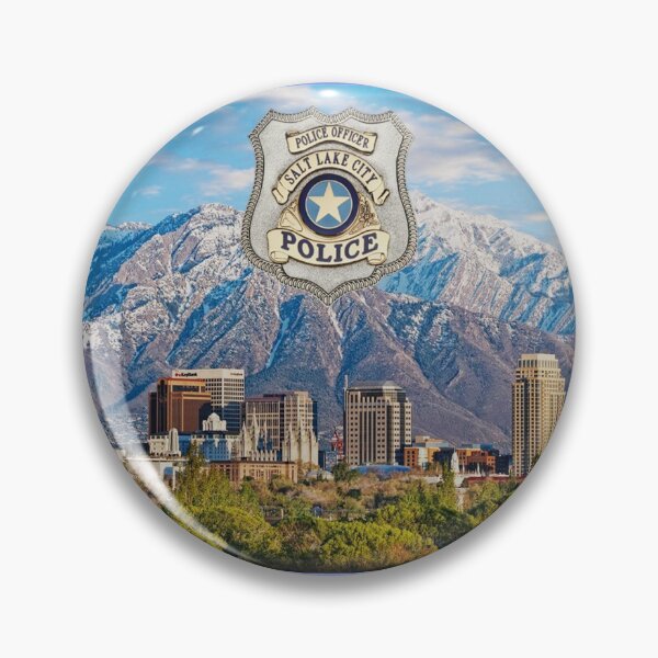 Item preview, Salt Lake City Police Badge &  Skyline designed and sold by Lawrence Baird.