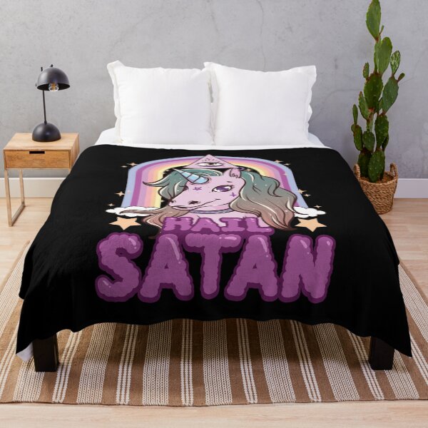 Item preview, Funny Hail Satan Unicorn Rainbow Satanic Pun designed and sold by perfectpresents.