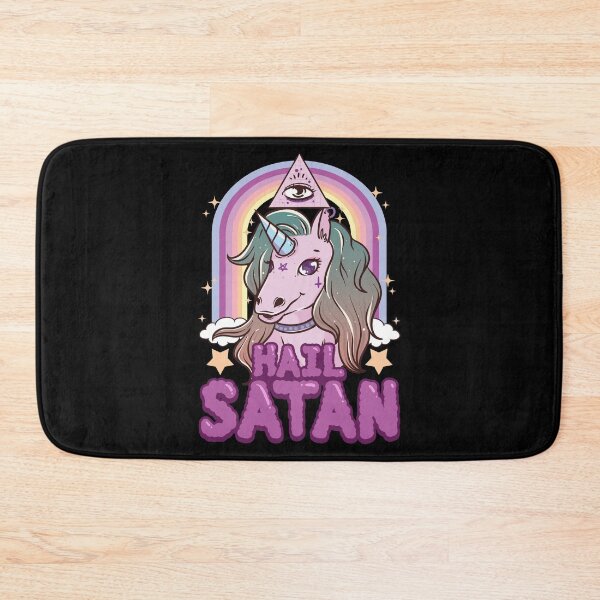 Item preview, Funny Hail Satan Unicorn Rainbow Satanic Pun designed and sold by perfectpresents.