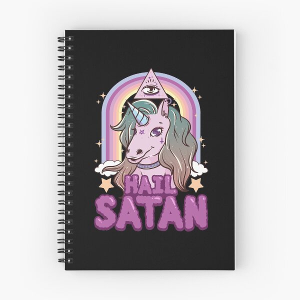 Item preview, Funny Hail Satan Unicorn Rainbow Satanic Pun designed and sold by perfectpresents.