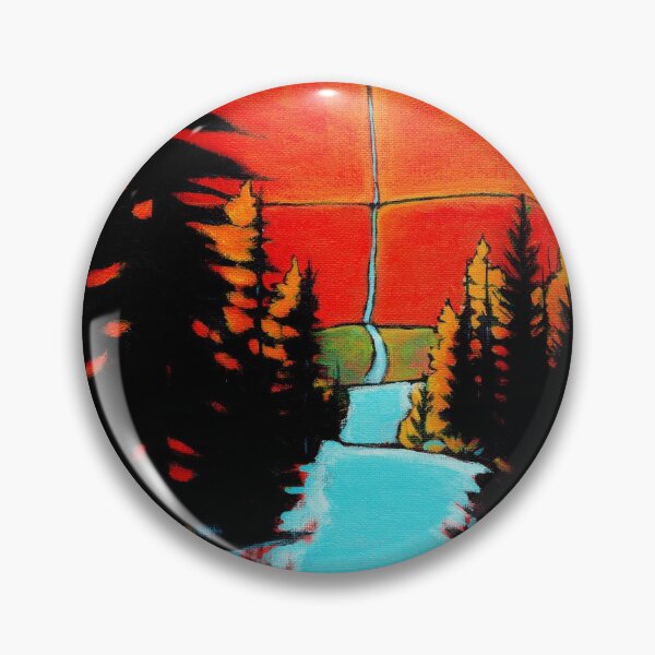 Item preview, "Mountain Snow Trail" acrylic painting designed and sold by Alison Newth.
