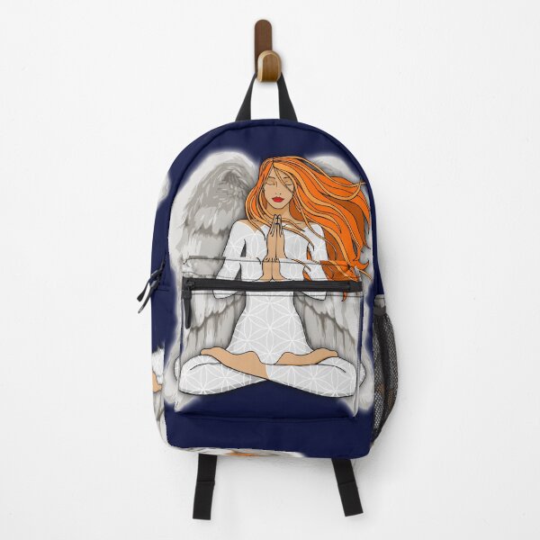 Item preview, Woman Guardian Angel Meditating designed and sold by MandalaSoul.
