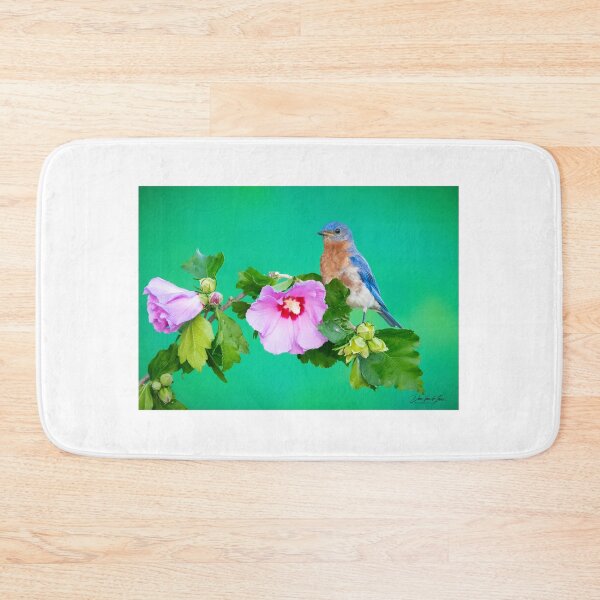 Item preview, Eastern Bluebird on Rose of Sharon designed and sold by (Tallow) Dave  Van de Laar.