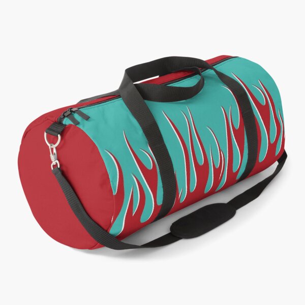 Item preview, Red Flames on Aqua Blue designed and sold by beezymurphy.