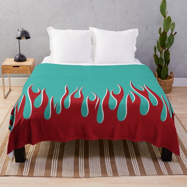 Item preview, Red Flames on Aqua Blue designed and sold by beezymurphy.