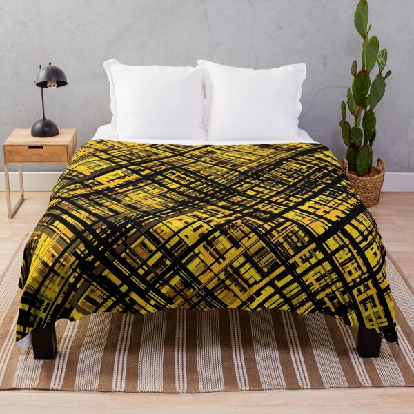 Aperçu de l'œuvre Motif de ligne diagonale en jaune et noir créée et vendue par Lyle Hatch.