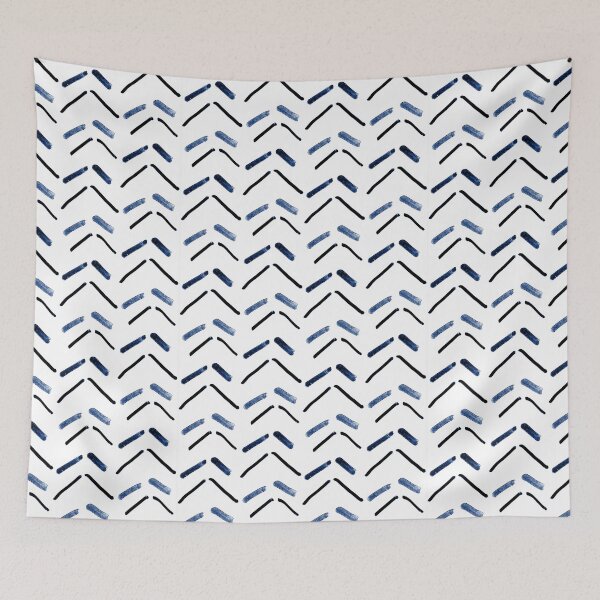 Item preview, Blue Chevron Abstract Arrow Art Print designed and sold by STARtoSTONE.