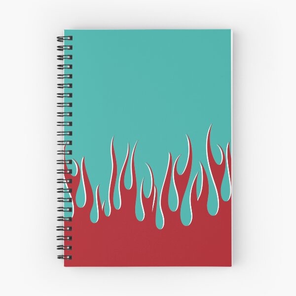 Item preview, Red Flames on Aqua Blue designed and sold by beezymurphy.
