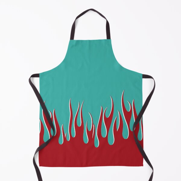 Item preview, Red Flames on Aqua Blue designed and sold by beezymurphy.