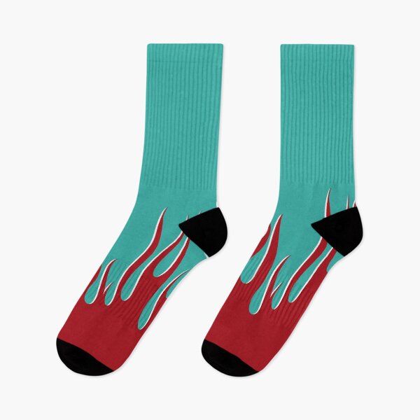 Item preview, Red Flames on Aqua Blue designed and sold by beezymurphy.